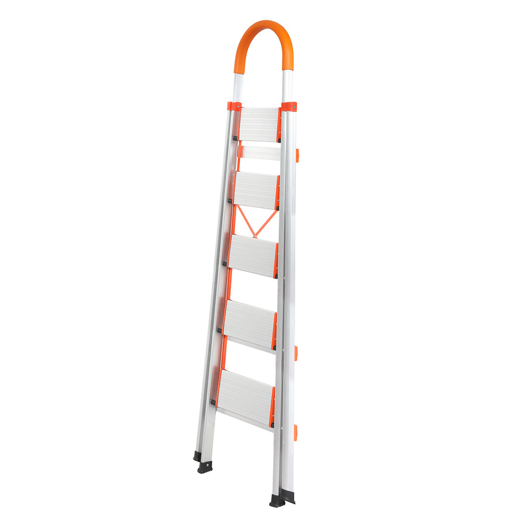 Traderight 5 Step Ladder Folding Aluminium-1886651043337605121