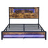 Levede Double Bed Frame Storage Headboard Industrial-2006732901386948609