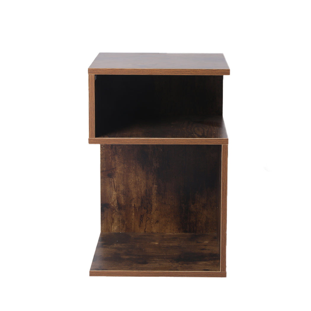 Levede 2x Bedside Tables Wood Side End Oak-1864184439047852033