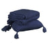 DreamZ Knitting Throw Blanket Cushion Navy-1864183212432035841