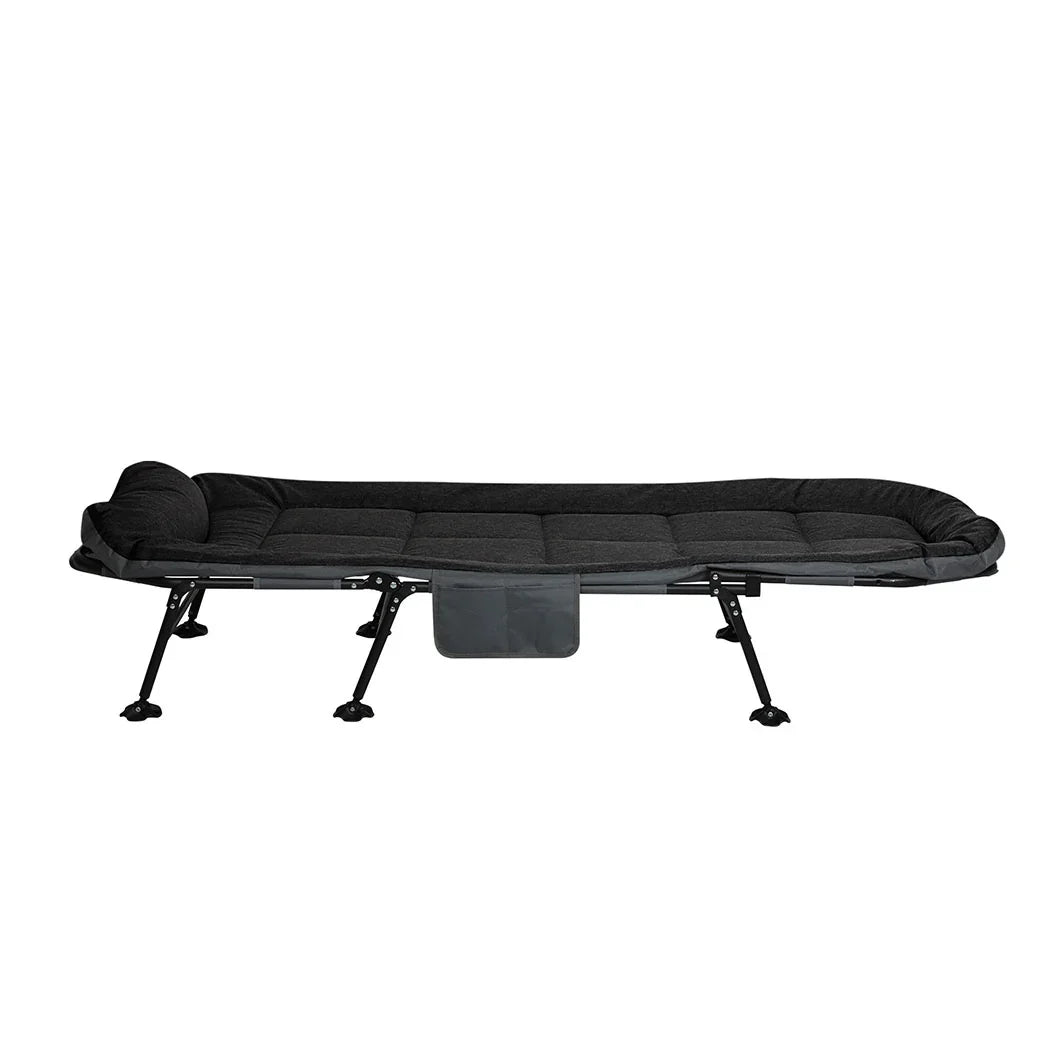 Levede Folding Camping Bed Camp Cots Black-2029387200147361793