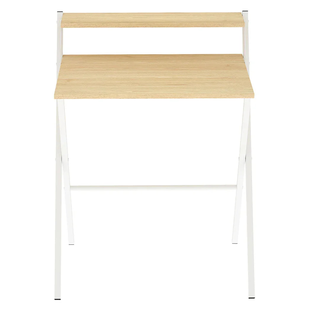 Levede Foldable Computer Desk Office Study Desk Oak-2050056911830781953