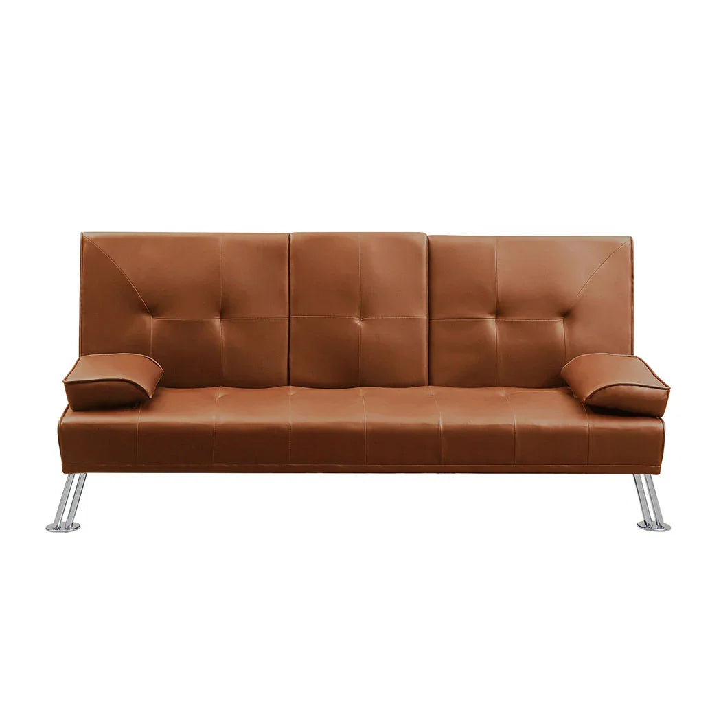Levede Sofa Bed Adjustable Recliner Brown-2006733286713462785