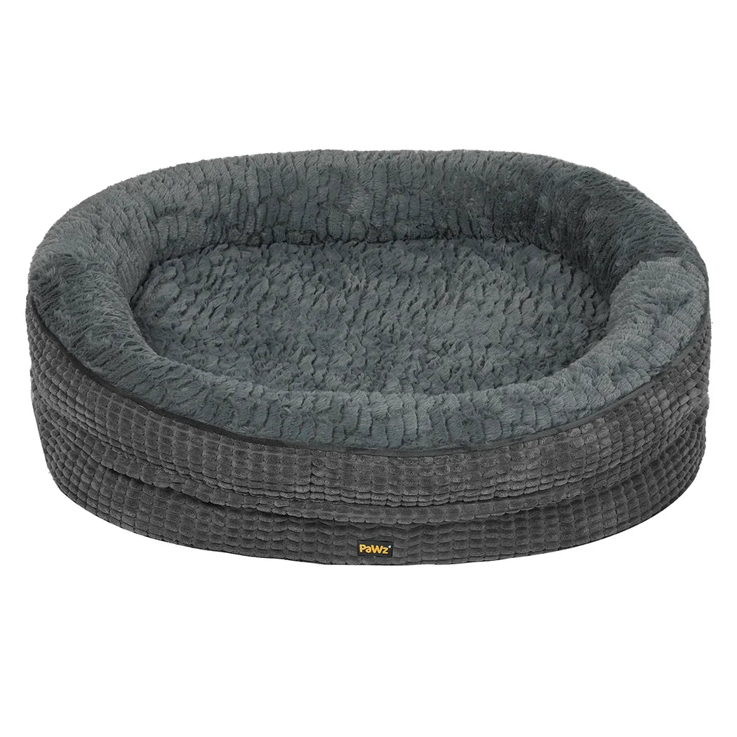 Pawz Orthopedic Plush Dog Bed Soft Washable Pet Bed Grey Cosy Cushion S Size-2050056794537070593