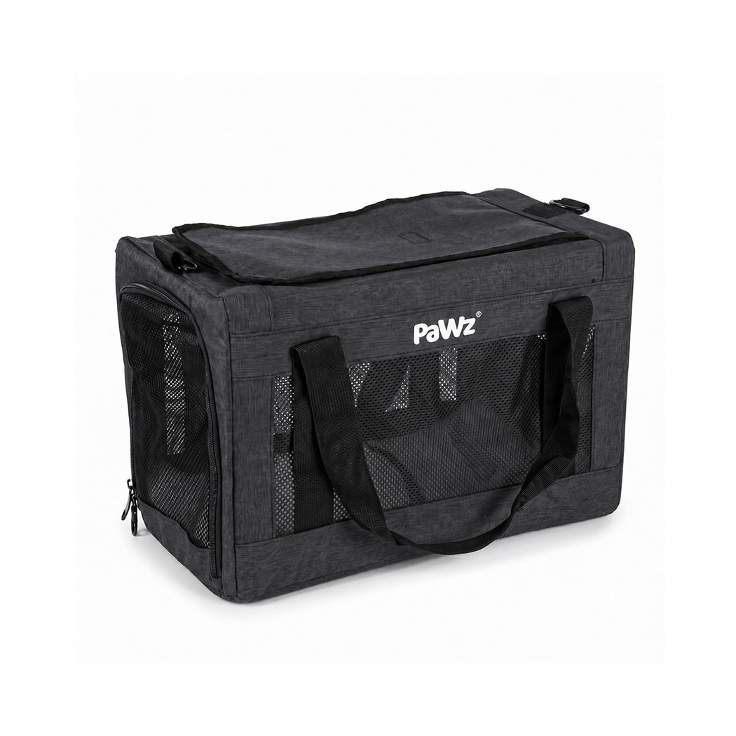 Pawz Cat Carrier Airline Under-Seat Pet Carrier 5mm Frame Black Oxford-2100034988018896897