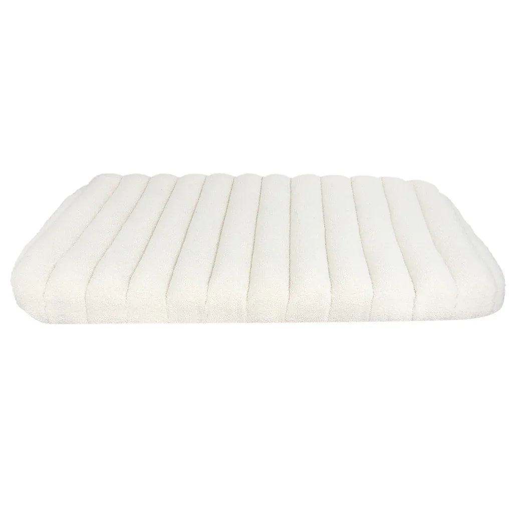 Pawz L Size Orthopedic Dog Bed with Sherpa Plush Removable Cover in White-2029387208699547649