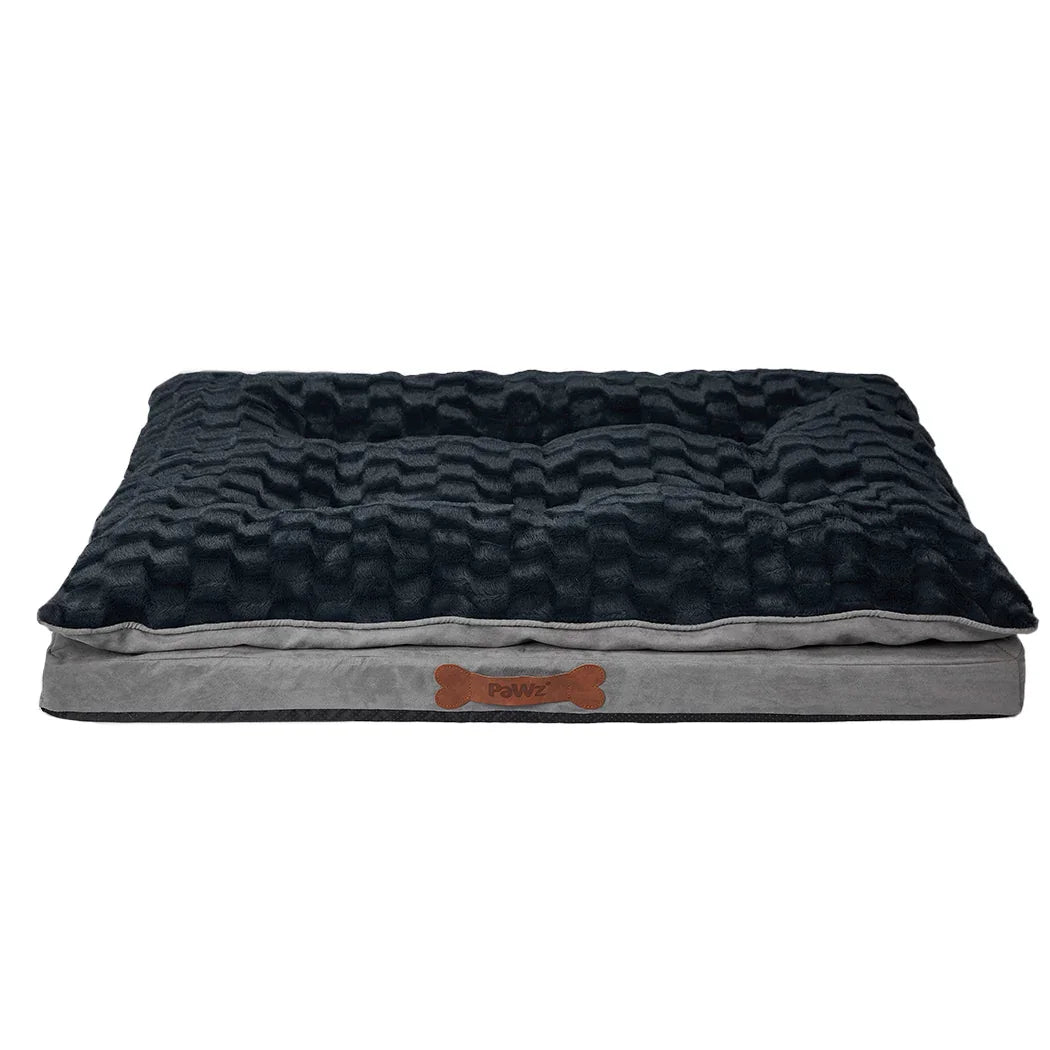 Dog Calming Bed Warm Soft Plush Comfy XL Grey X-Large-2018816810253684737