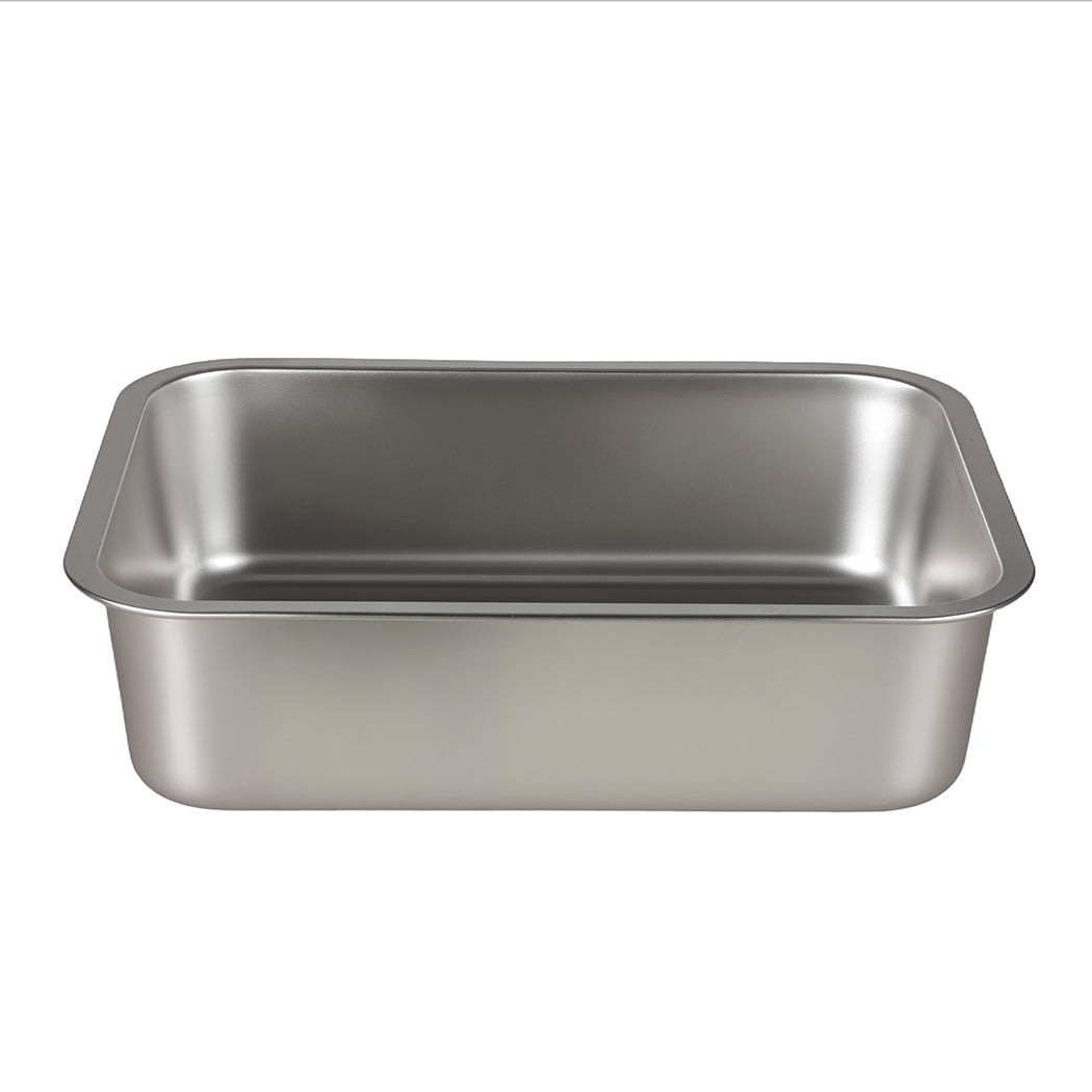 Pawz Stainless Steel Cats Litter Box 10cm Height Small Animals Easy Entry Clean-2065254295179235329