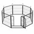 Pawz Dog Playpen 8-Panel Metal Dog Pen Tool-Free Foldable Puppy Crate Black-2100034989147164673