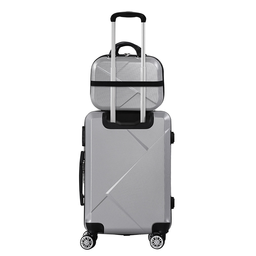 Slimbridge 2pcs 20"Travel Luggage Set Grey-1864184361226735617