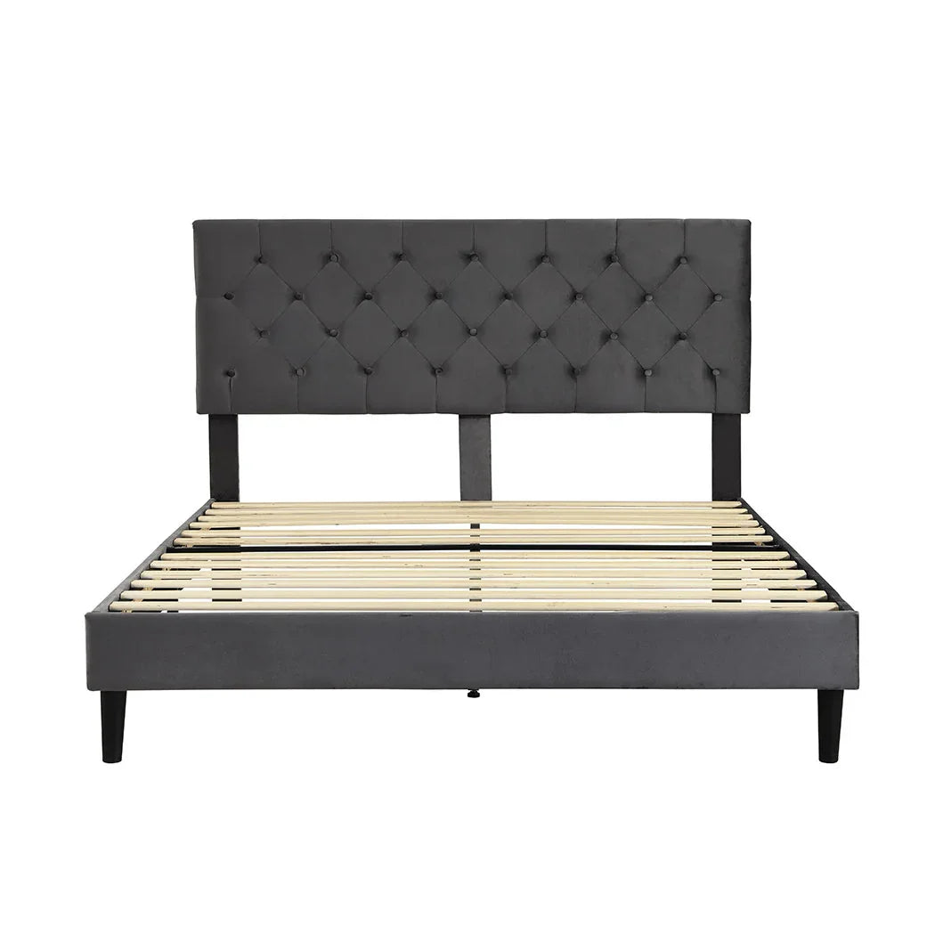 Levede Bed Frame Queen Size Mattress Grey-2006733224449019905