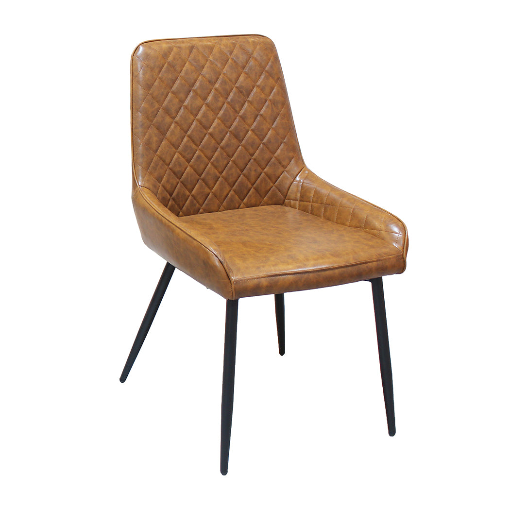 Dining Chairs x 4 Padded Seat PU Faux Leather-2065254414712705025