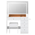 Levede Dressing Table LED Makeup Mirror Stool Set Vanity Desk 5 Storage Drawer-2050056769404801025