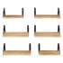 Levede Floating Wall Shelves 6 Pcs Wall Mounted Display Bookshelf Rack Kitchen-2050059024132608001