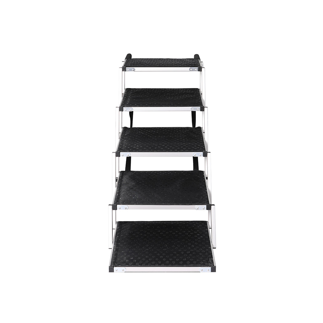 PaWz 5 Steps Dog Ramp Adjustable Height Black-2018816805979688961