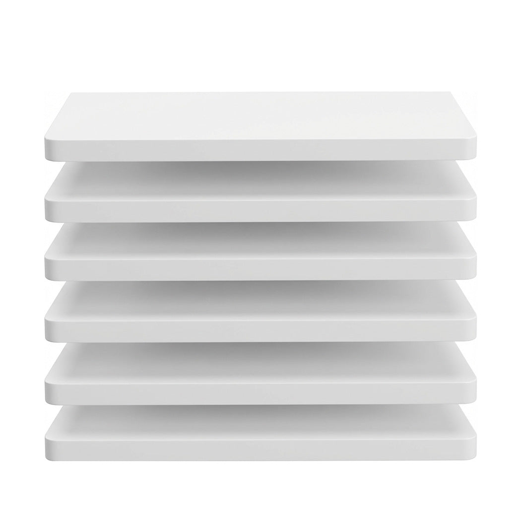 Levede Floating Shelves 6Pcs DIY Wall Mounted Storage Display Bookshelf White-2072893562130927617