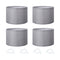 Emitto Lamp Shade 4pc Linen Drum E26 E27 with E14 Rings for Home Decor Grey-2109799596530798594