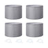 Emitto Lamp Shade 4pc Linen Drum E26 E27 with E14 Rings for Home Decor Grey-2109799596530798594