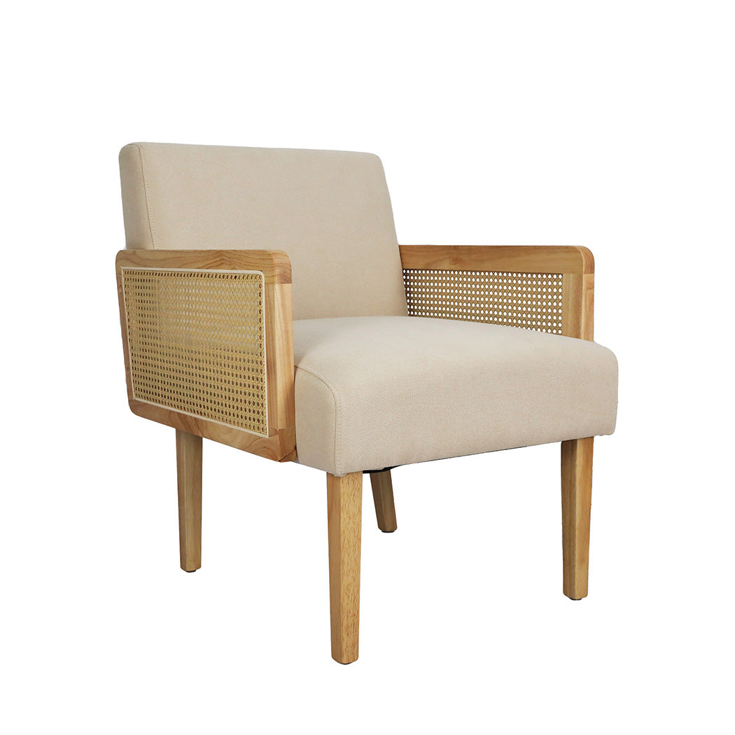 Levede Rattan Lounge Armchair-1864184596384583681