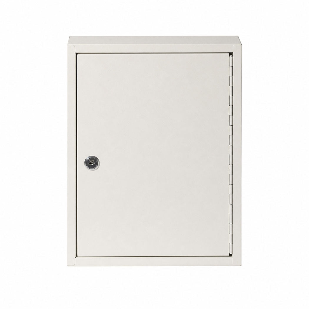 Levede Key Safe Cabinet 42-Key Wall Mount Steel Lock Box White-2100035001302257665