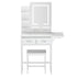 Levede Dressing Table LED Makeup Mirror Stool Set Vanity Desk Fold-up Panel-2050056768968593409