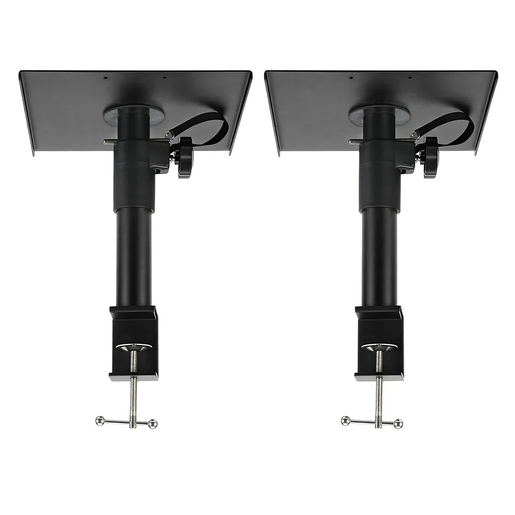 Levede 2x Desk Clamp Speaker Stands Set Adjustable Rotatable Monitor CD Player-2050056791437479937