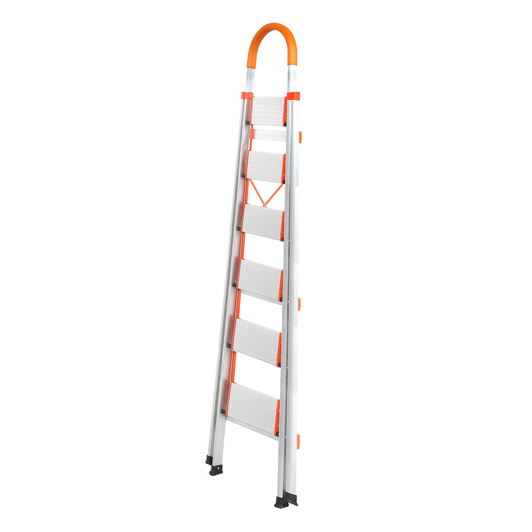 Traderight 6 Step Ladder Folding Aluminium-1864184280054370305