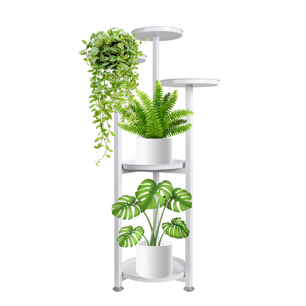 Levede Plant Stand Outdoor Indoor Flower White Medium-1864184713443414017