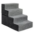 Pawz 4 Steps Pet Stairs Dog Ramp High Density Foam Grey-2006732767437656065