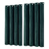 Marlow Blackout Curtains 2 Panels Velvet Room Darkening Eyelet Curtains Green-2072893568179113985
