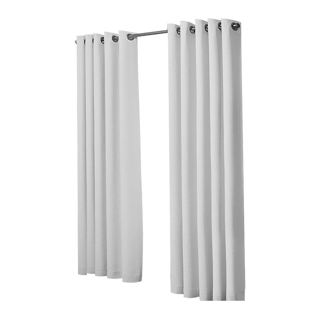 2x Blockout Curtains Panels 3 Layers Grey-2065254605146689537