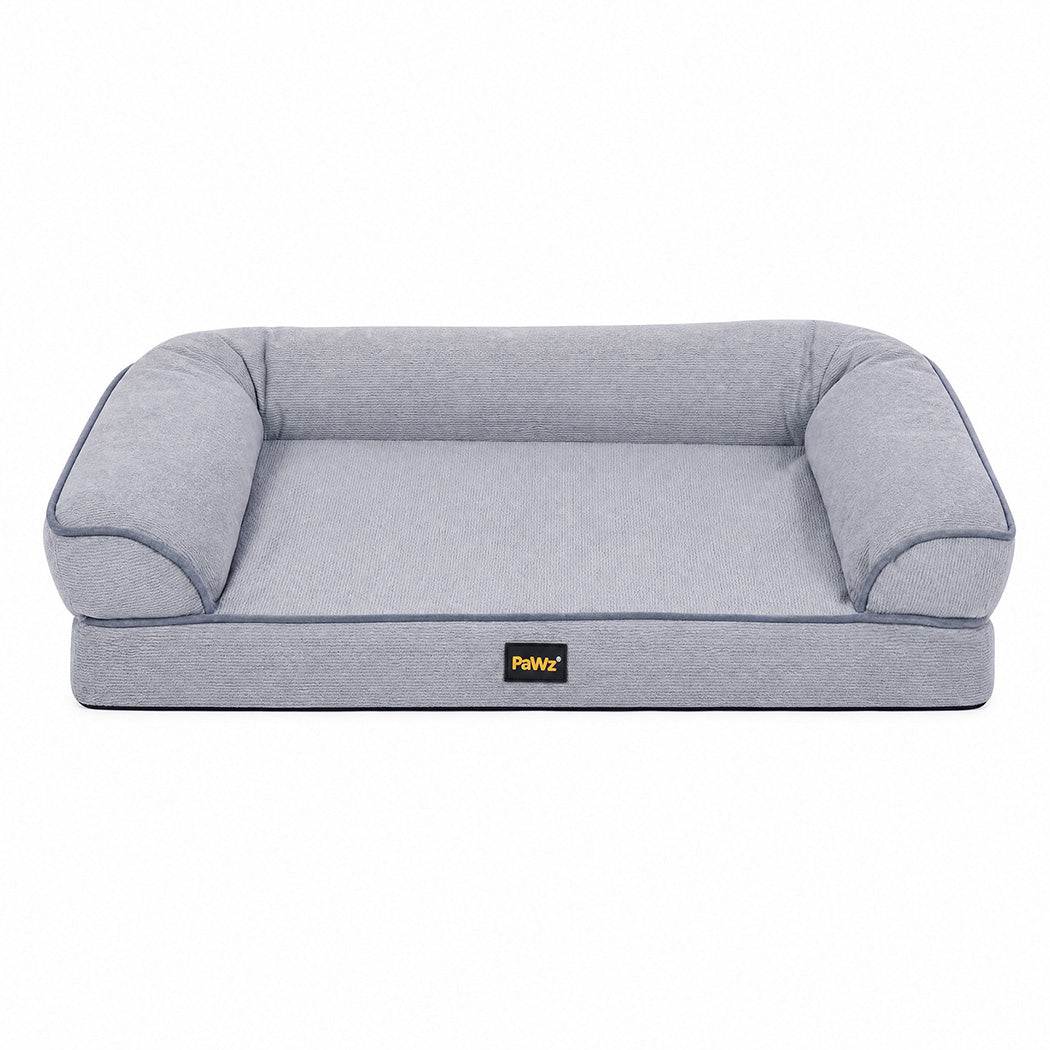 Pawz Cooling Orthopedic Dog Bed Waterproof Lining Washable Memory Foam Grey M-2072893573312942081