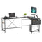 Levede Computer Desk Corner Desk Black-2006732838304616449