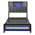 Levede Single Bed Frame with Storage Headboard RGB LED-2050056749460885505