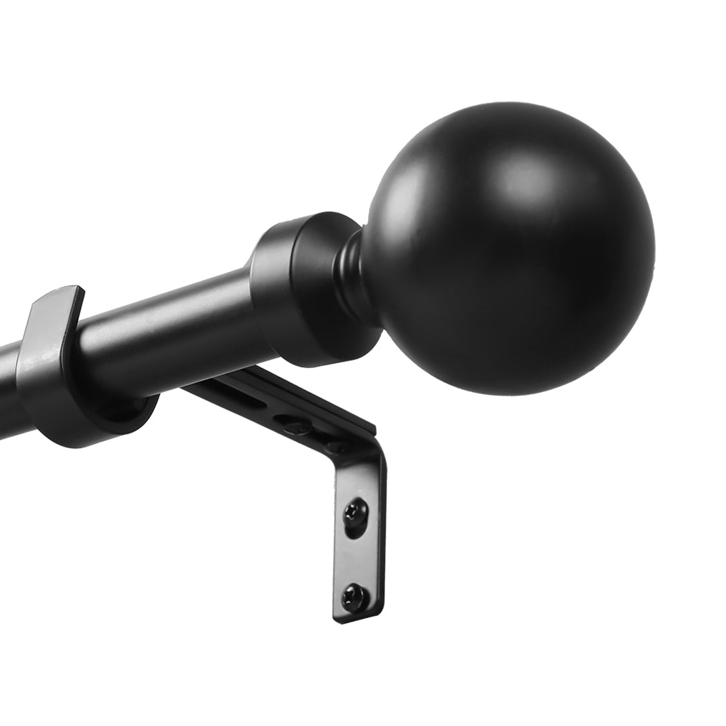 Marlow Steel Curtain Rod Quiet Rail Black-2029387285493059585
