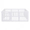 BoPeep Large Baby Playpen HDPE Safety Fence with 36 Suction Cups Indoor White-2100034971078103041