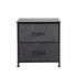 Levede Storage Cabinet Chest of 2 Drawers Dark Grey-1864183277011734529