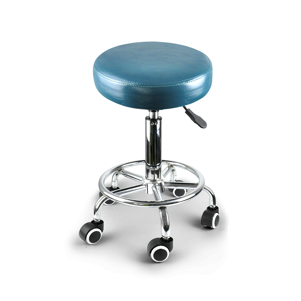 Levede 2x Barstool Swivel Salon Hairdressing Teal-1864184633273487361