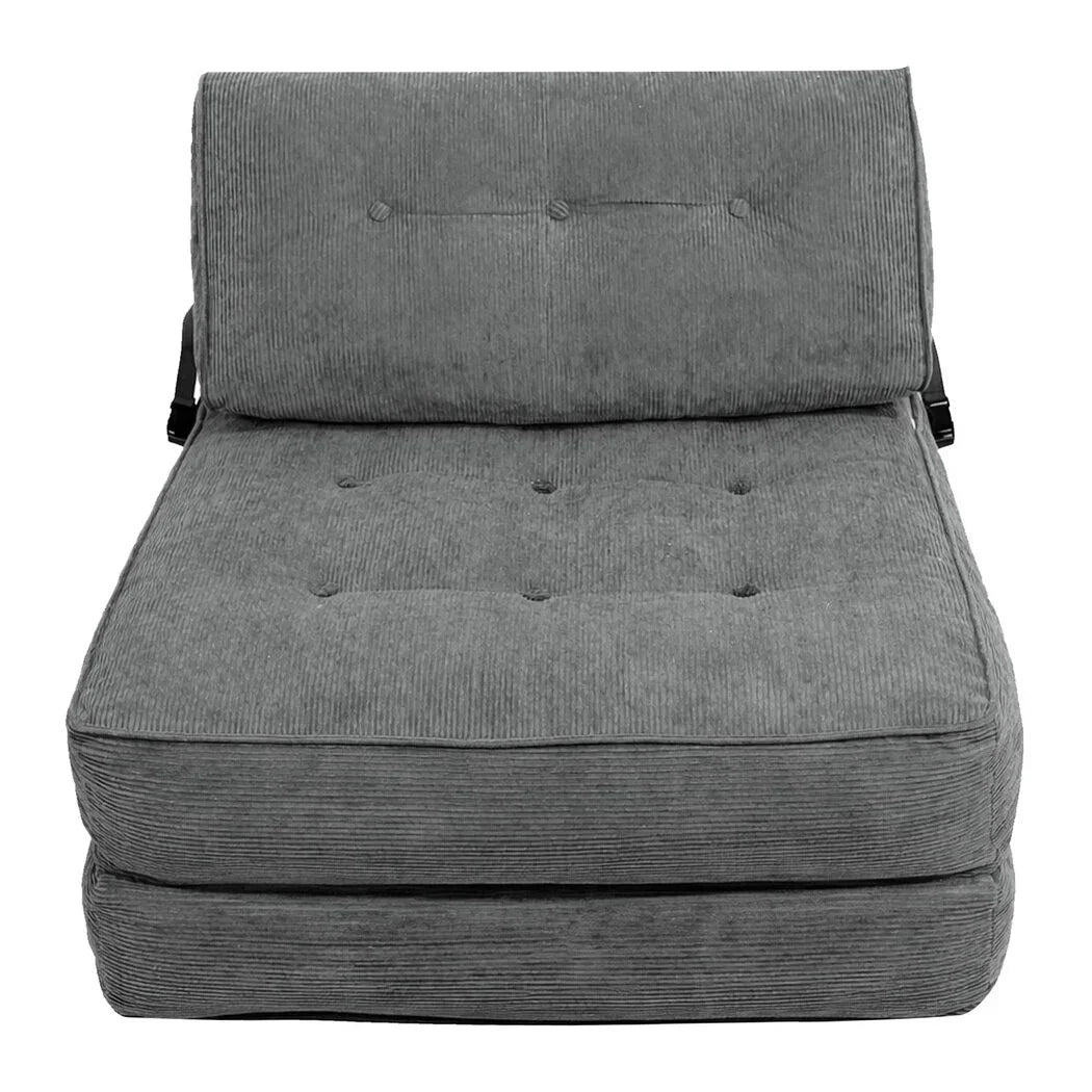 Levede Convertible Sofa Bed Foldable Single Sleeper Bed Compact Living Room Grey-2050056788195282945