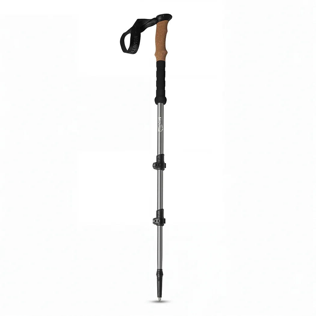 Mountview 2 Pcs Hiking Trekking Poles Walking Stick Adjustable Lightweight Grey-2050059022622658561
