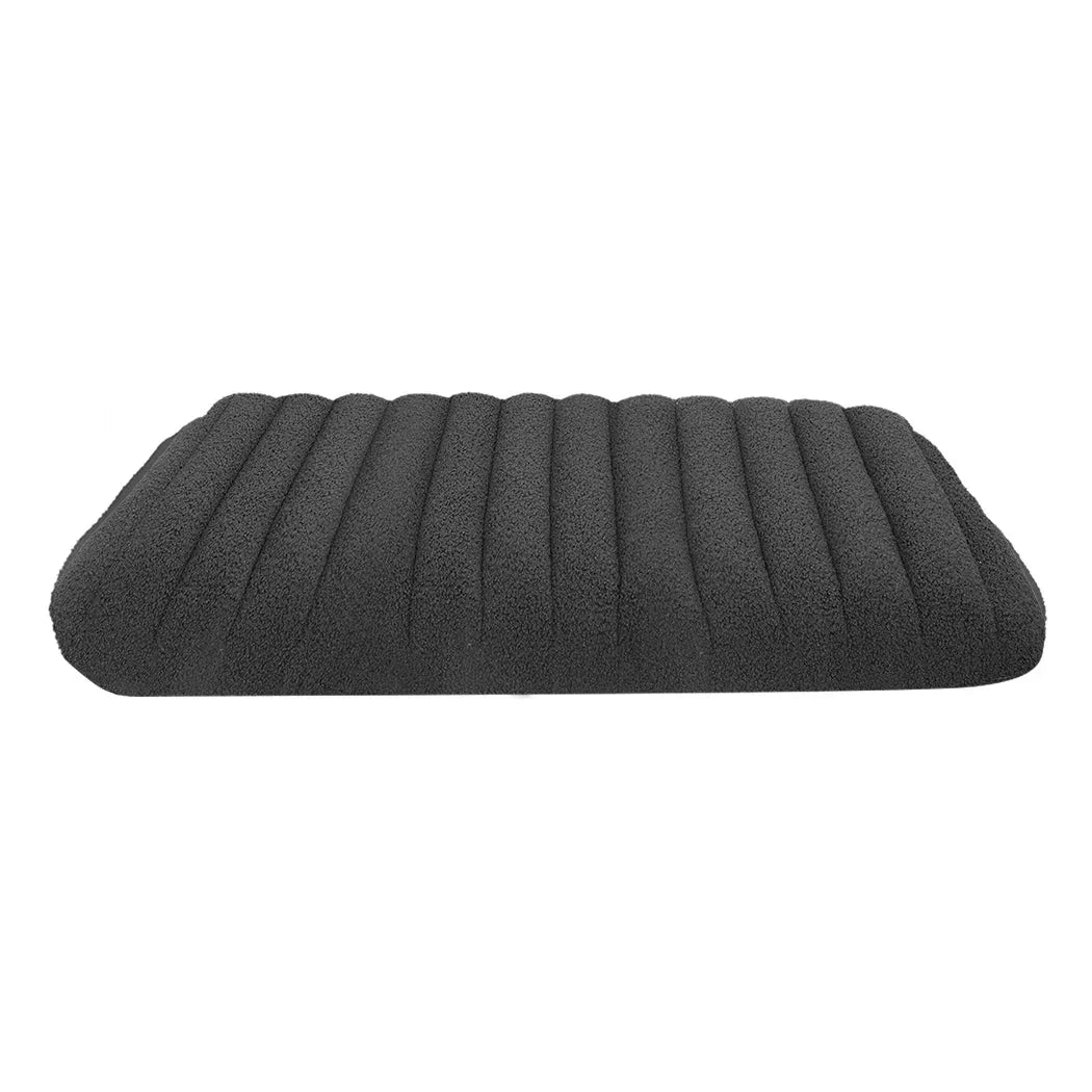 Pawz S Size Orthopedic Dog Bed with Sherpa Plush Removable Cover in Grey-2006732709472374785