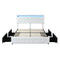Levede Queen Bed Frame RGB LED PU 4 Drawer USB-1864183199916232705