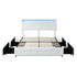 Levede Queen Bed Frame RGB LED PU 4 Drawer USB-1864183199916232705