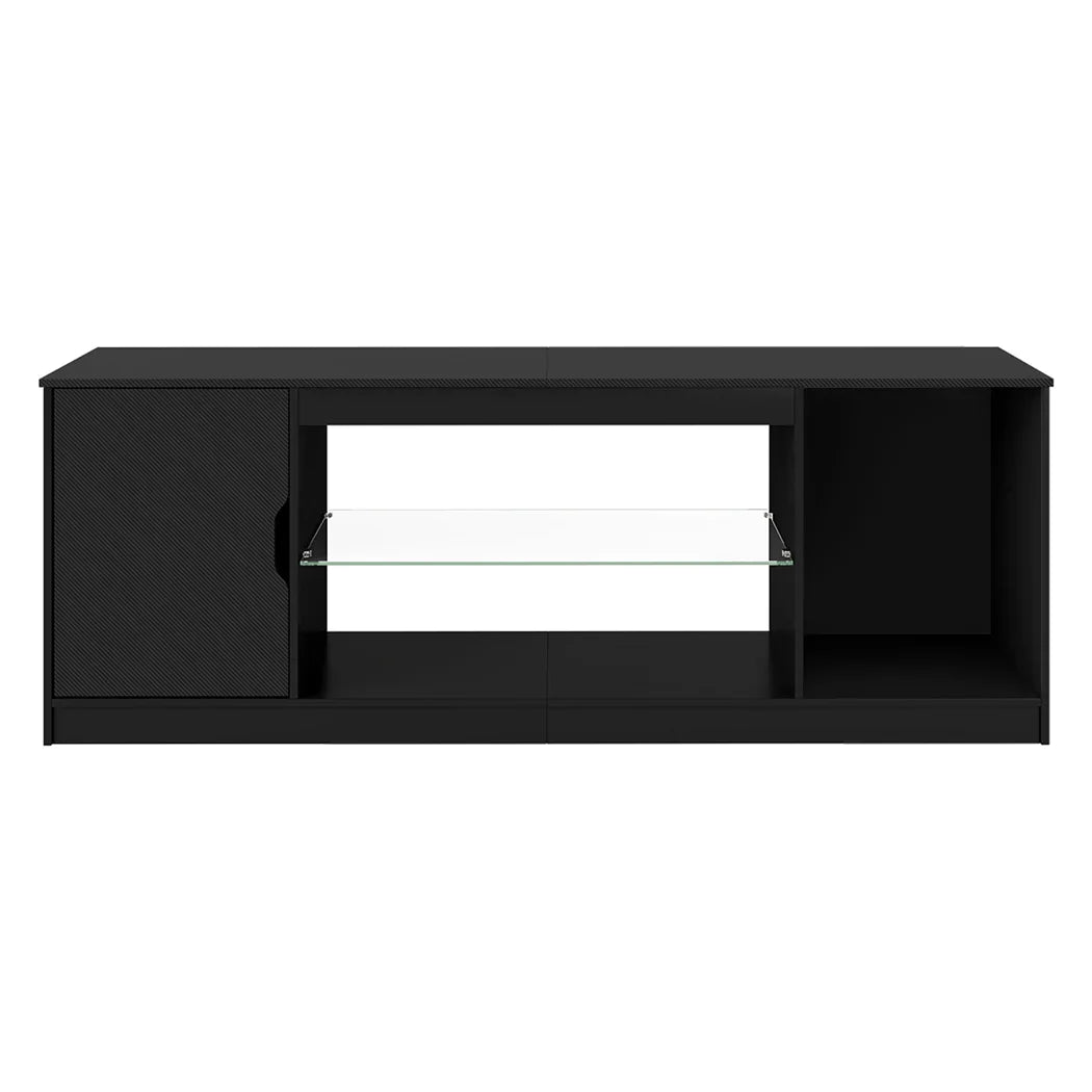 Levede TV Stand Storage with LED 140cm Black-2050056754112368641