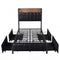 Levede Single Bed Frame PU Mattress Base Storage Drawer Headboard USB Charge-2100034936290545665