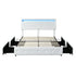 Levede Queen Bed Frame RGB LED PU 4 Drawer USB-2018816936401571841
