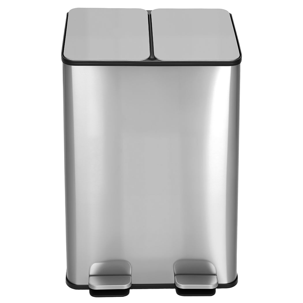Toque 60L Pedal Bin Kitchen Waste Can Recycling Dustbin-2065254654639476737
