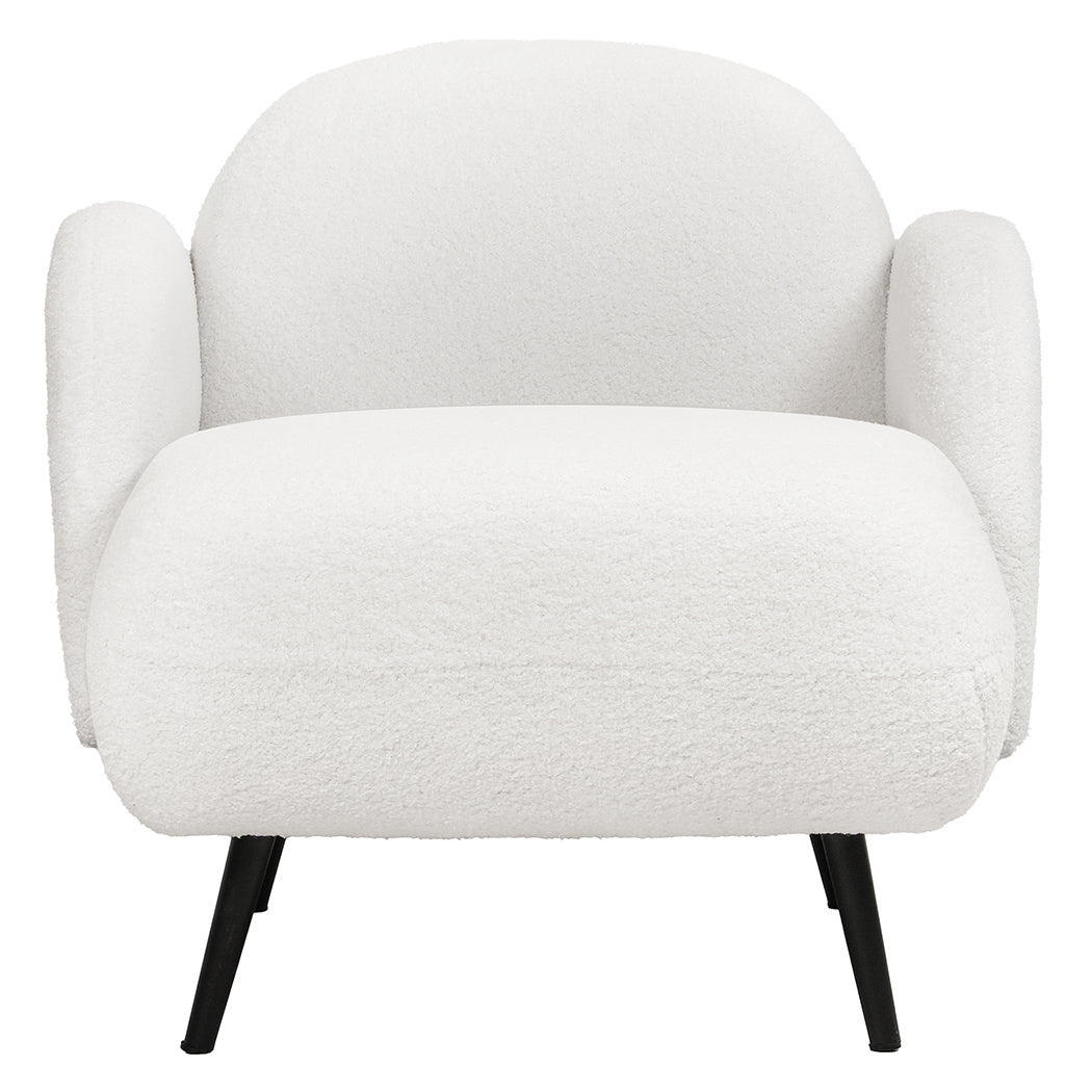 Levede Sofa Chair Fleece Upholstered Single White-1894516737014108161