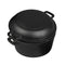 Toque 5.84L Double Dutch Oven 2 in 1 Cast Iron Pan-2050056750580764673