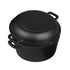 Toque 5.84L Double Dutch Oven 2 in 1 Cast Iron Pan-2050056750580764673